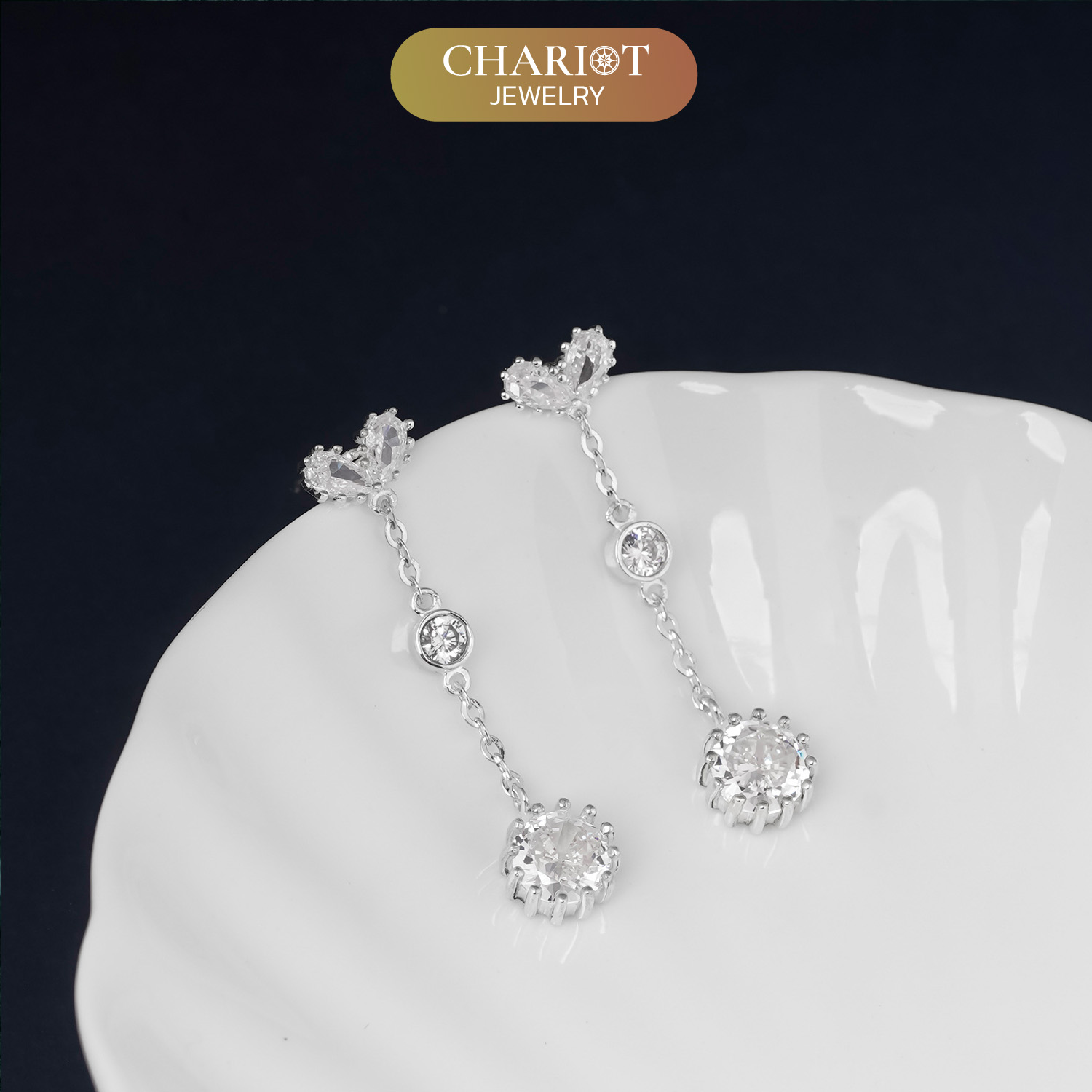 Ethereal Heartdrop Earrings