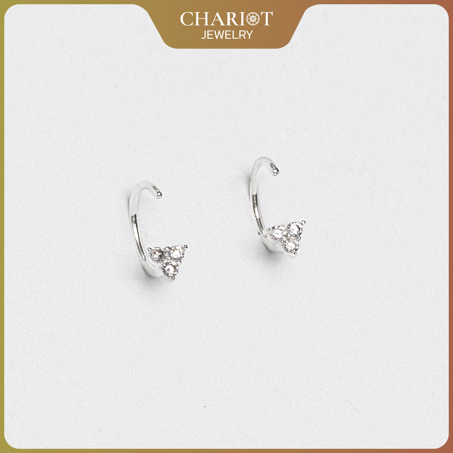 3 Stones Simple Earrings