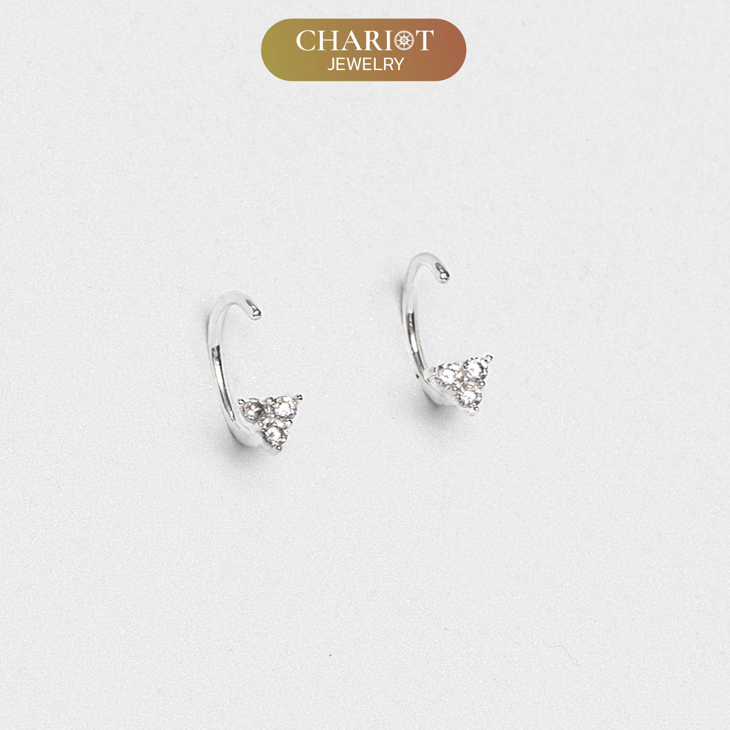 3 Stones Simple Earrings