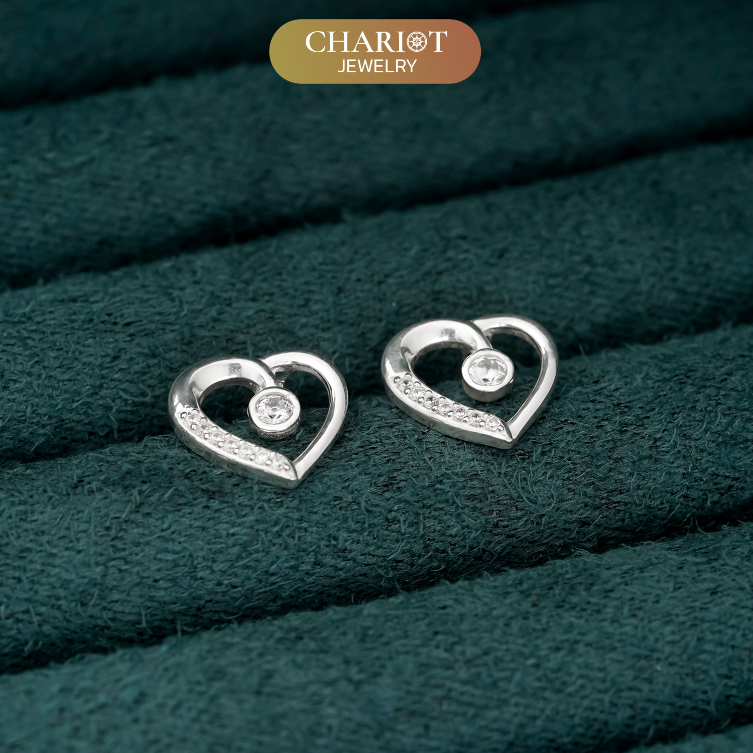 Dazzling Heart Earrings