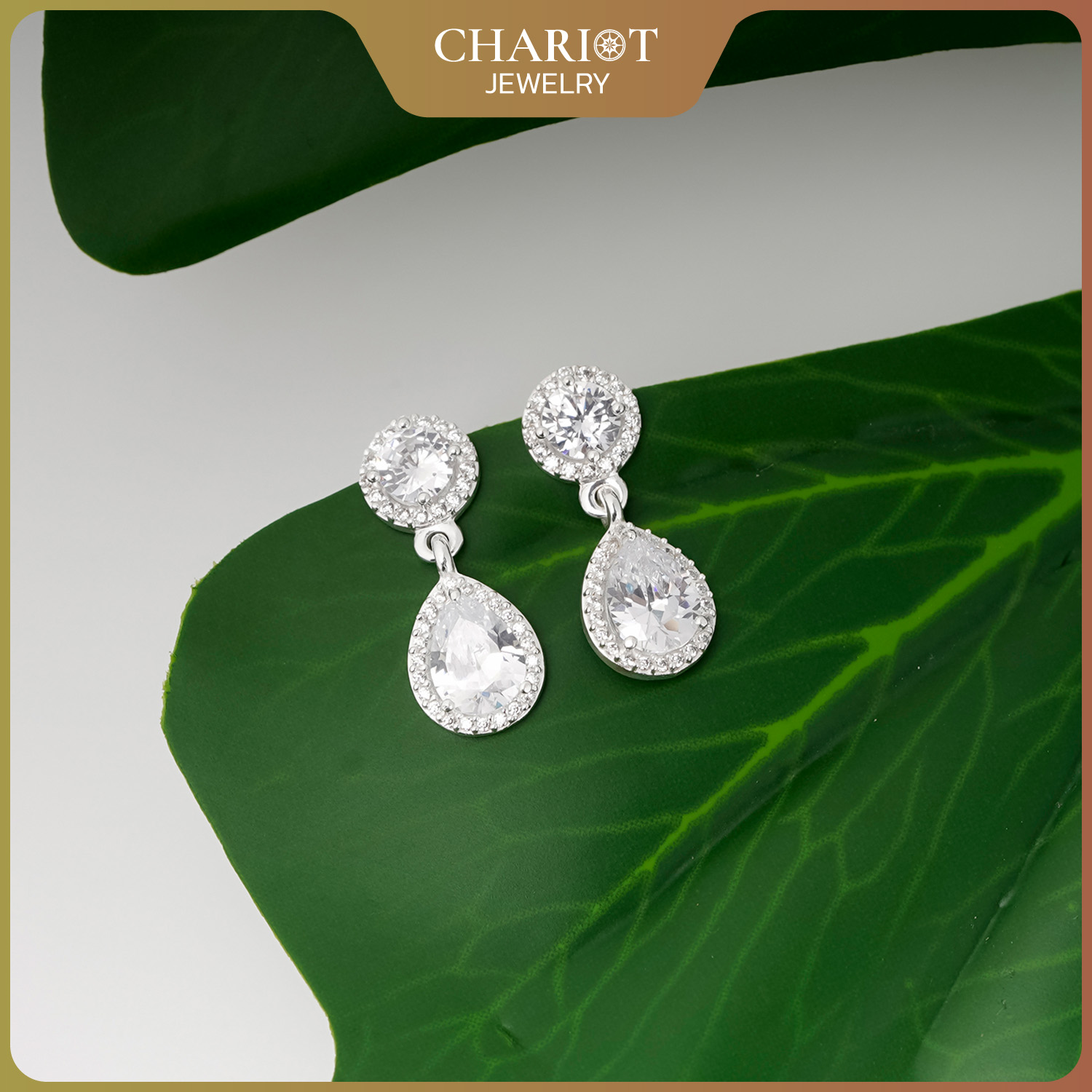 Mermaid Tear Earrings - Moissanite