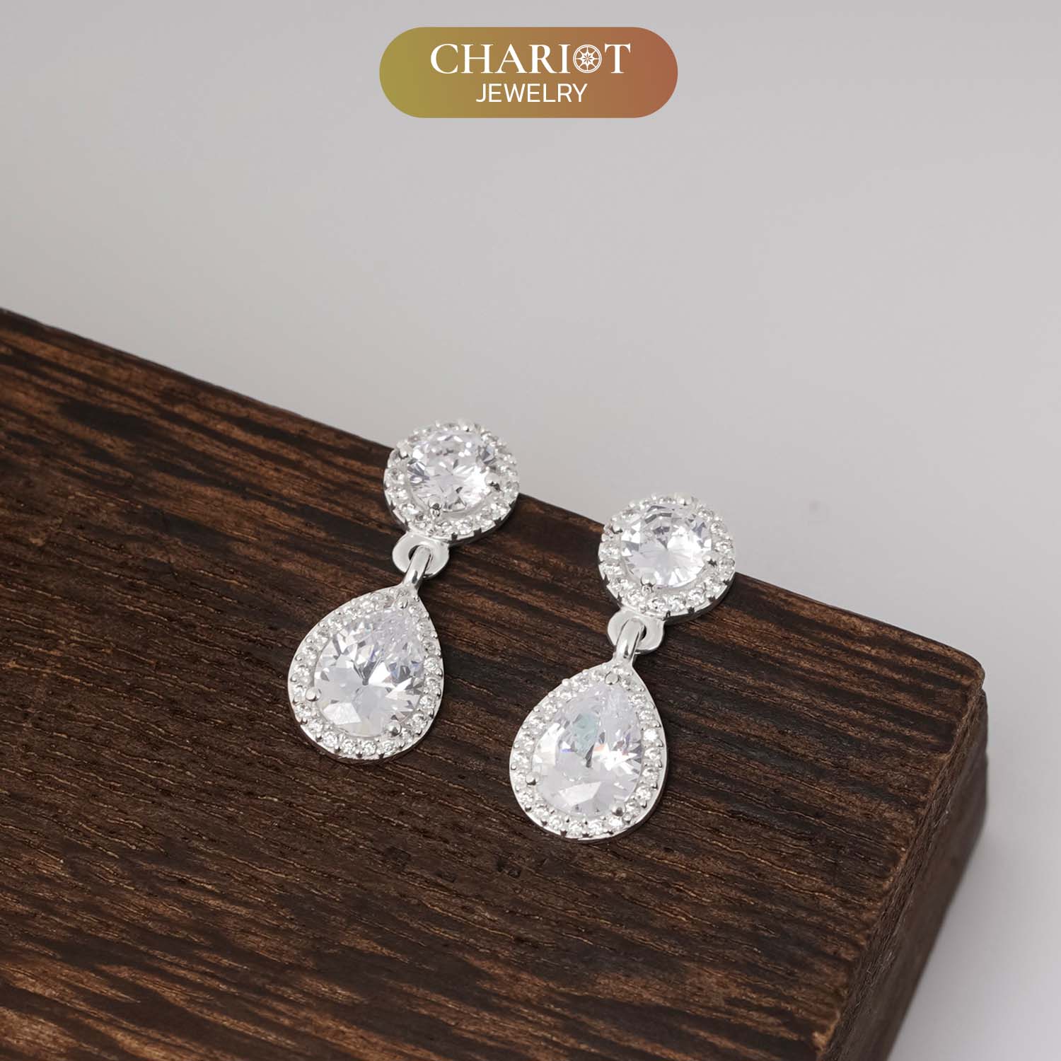 Mermaid Tear Earrings - Moissanite