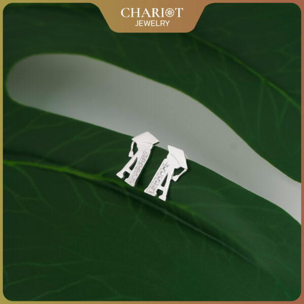 Personalized Graduate Initial Earrings