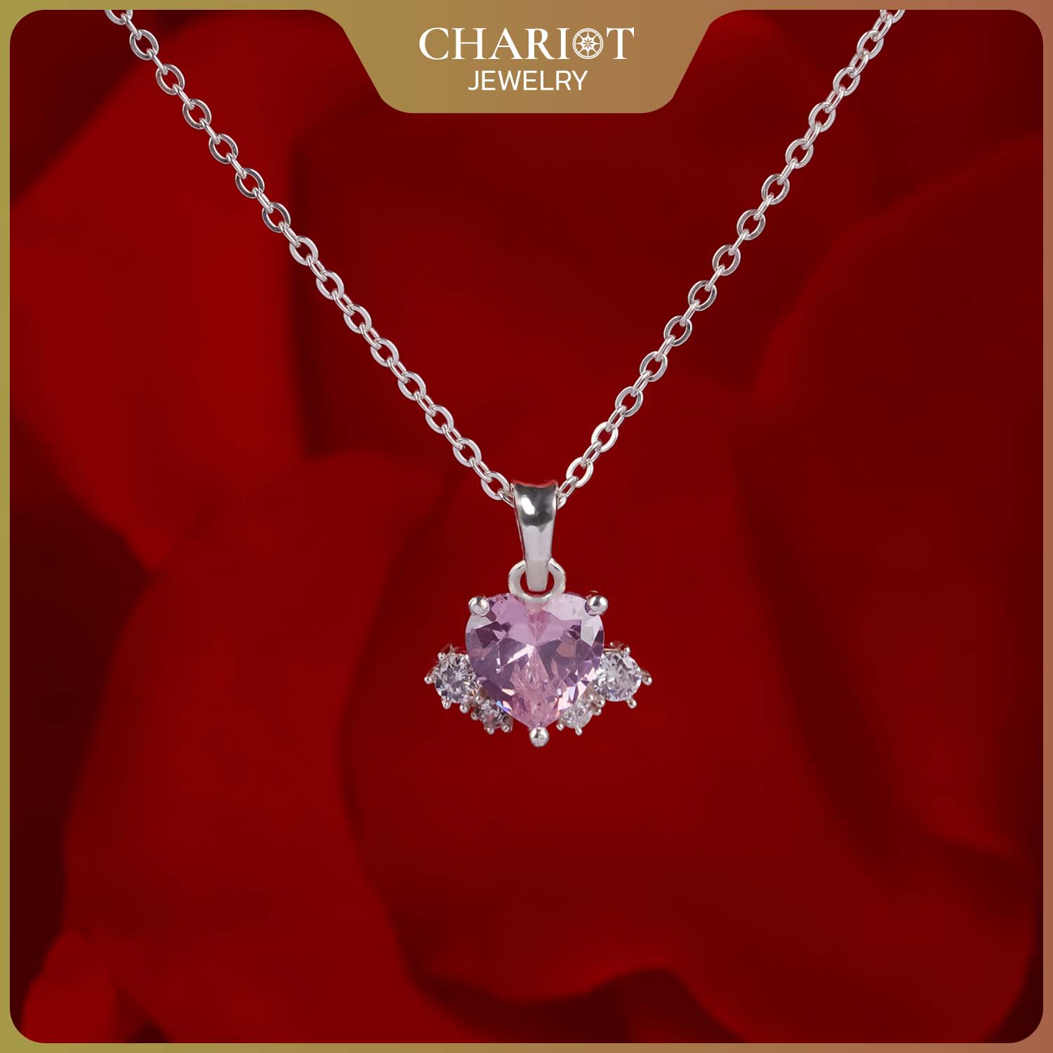 Carnation Heart Necklace