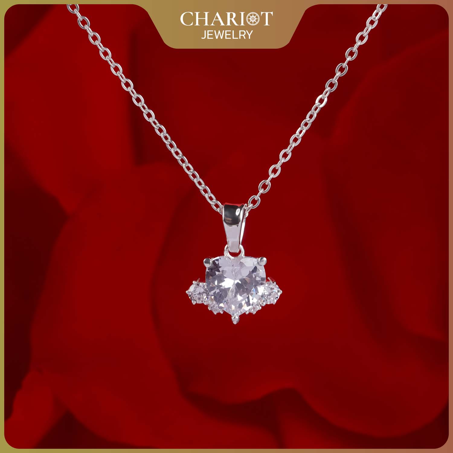 Carnation Heart Necklace