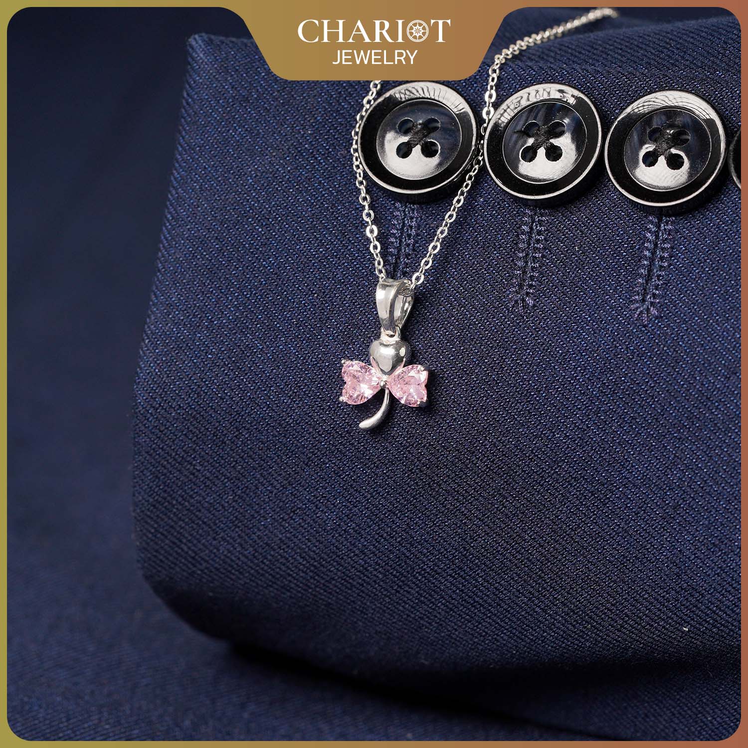 Tri-Heart Leaf Necklace