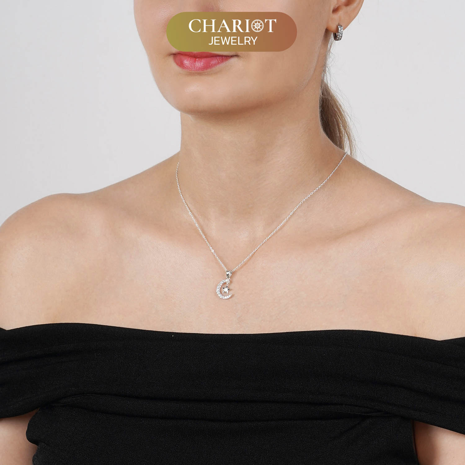 Crescent Moon & Star Necklace