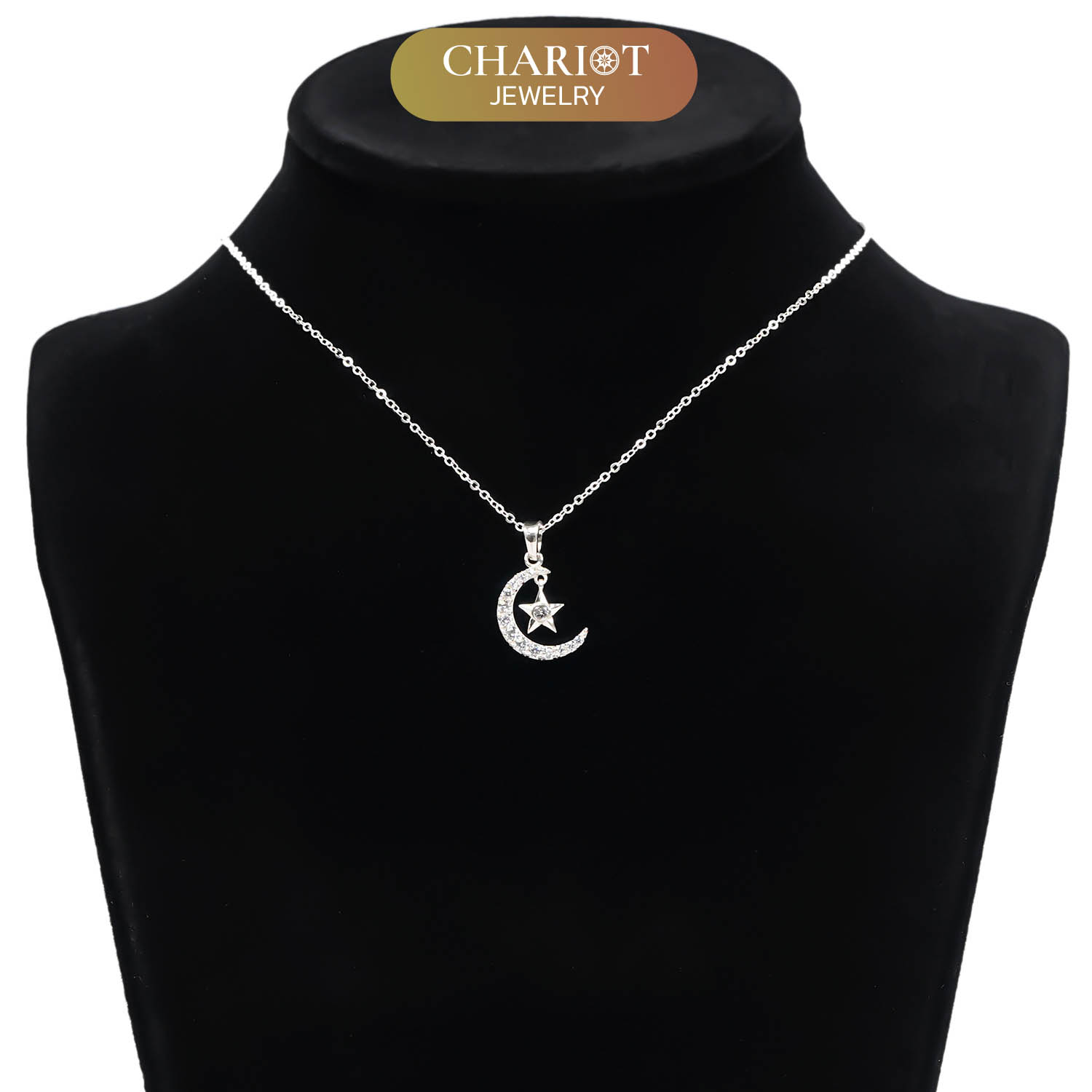 Crescent Moon & Star Necklace