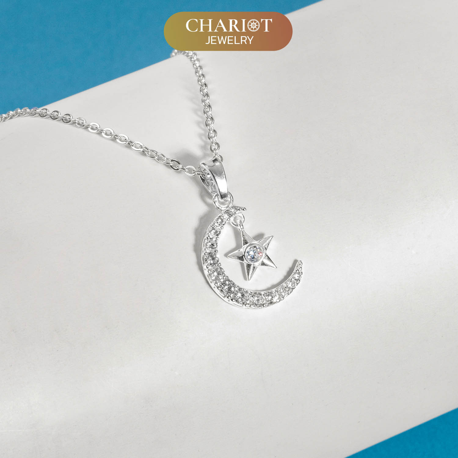 Crescent Moon & Star Necklace