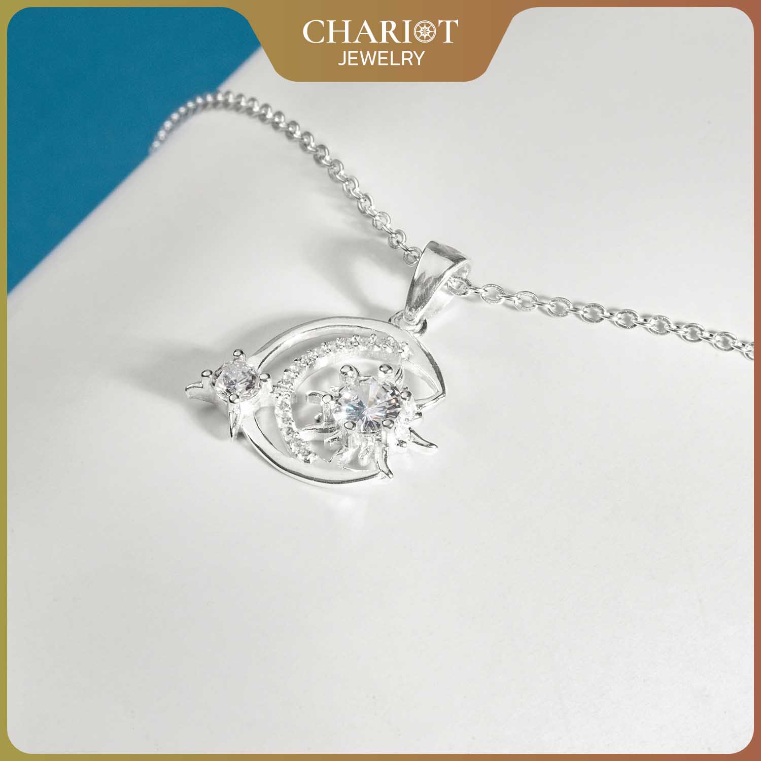 Crescent Moon & Sun Necklace