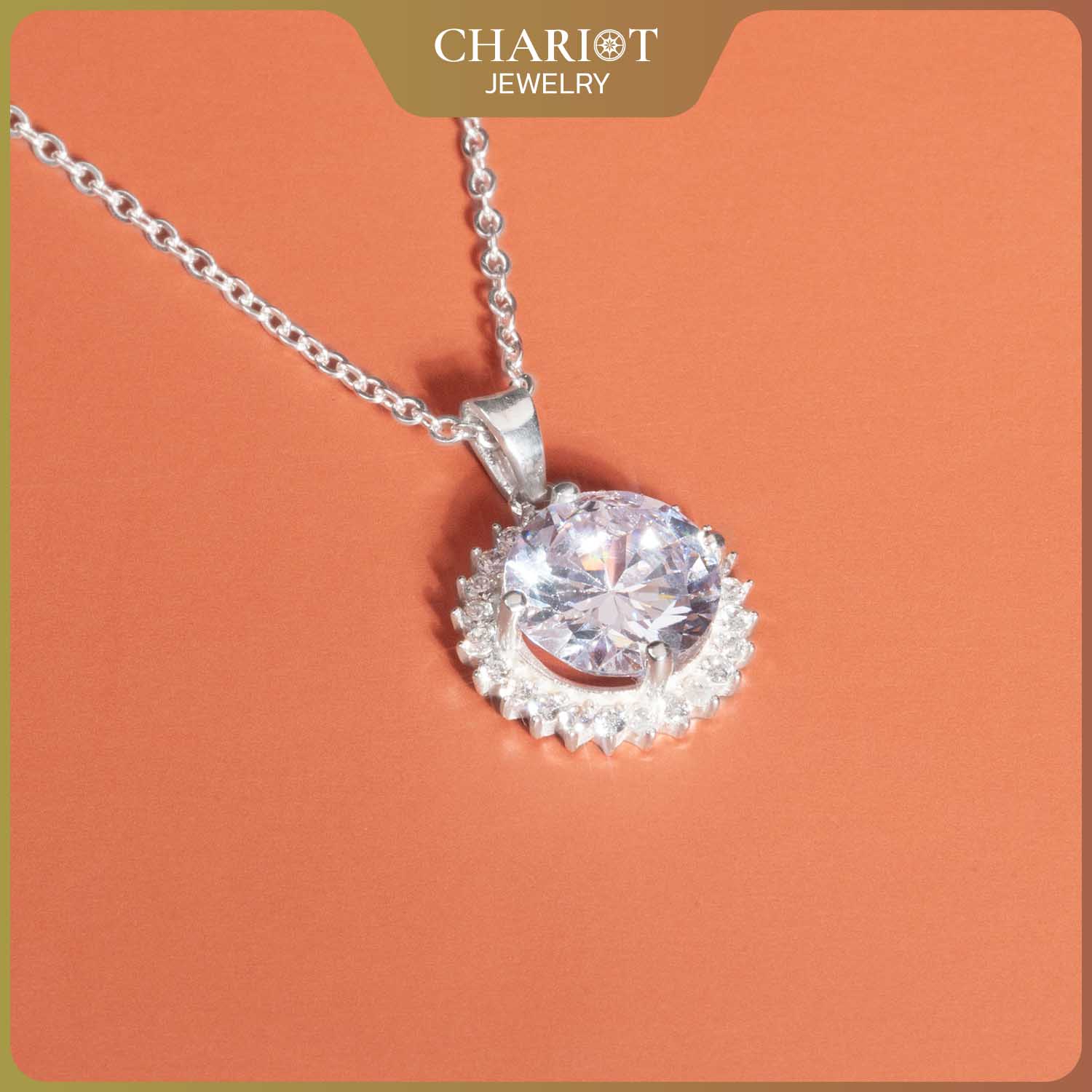 Circle of Light Moissanite Necklace