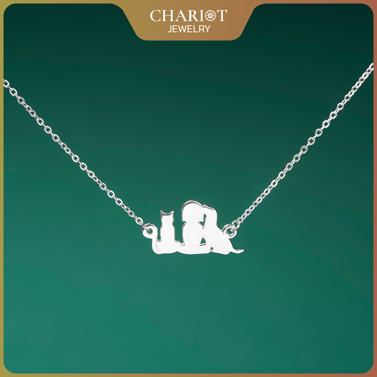 Girl and Pets Necklace