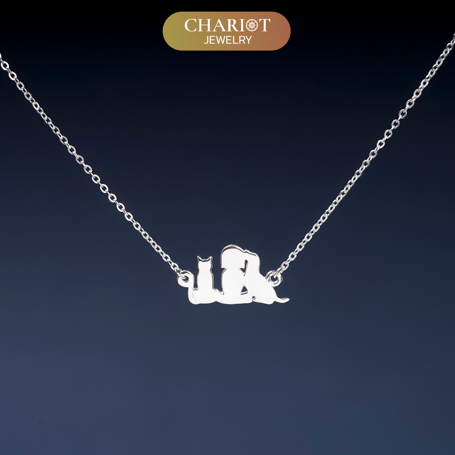 Girl and Pets Necklace