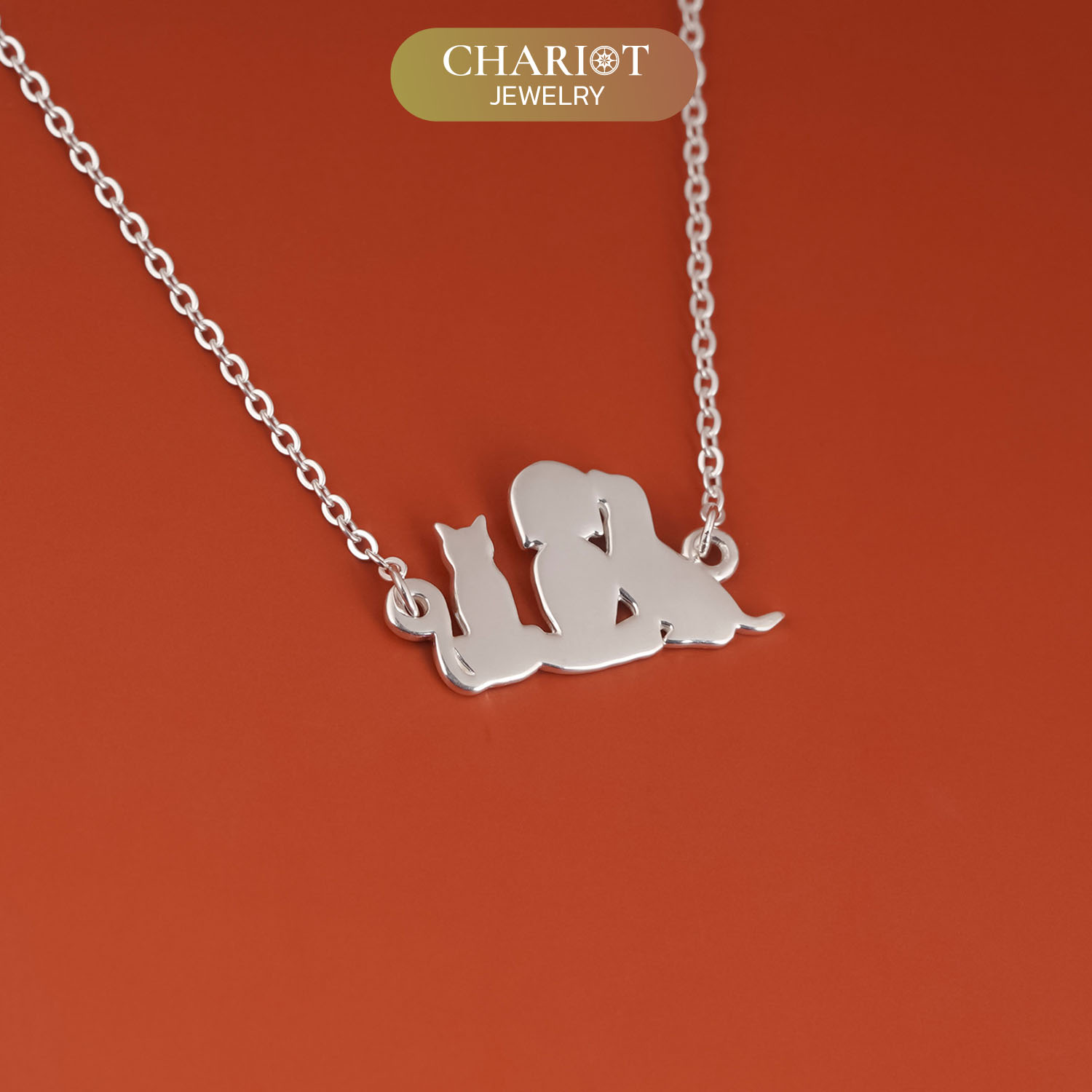 Girl and Pets Necklace