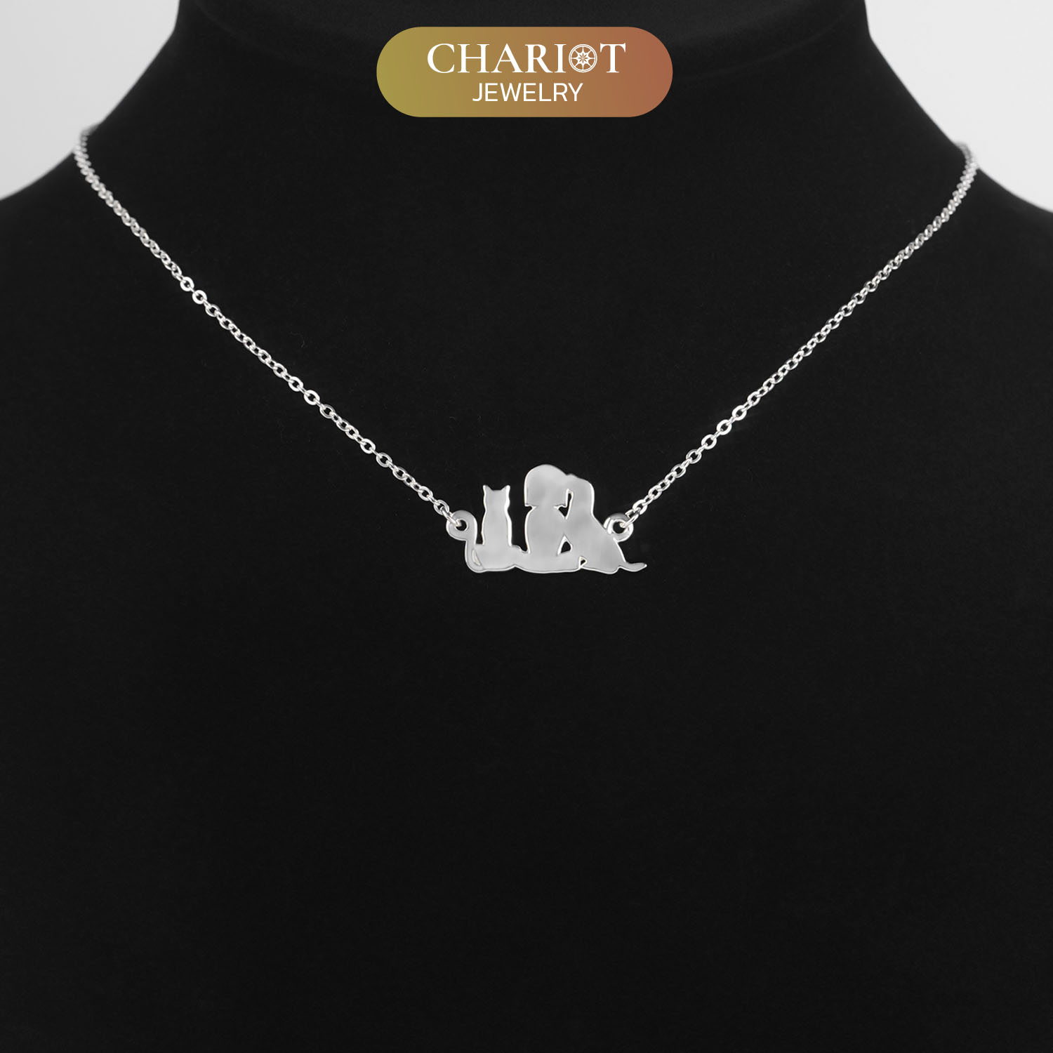 Girl and Pets Necklace