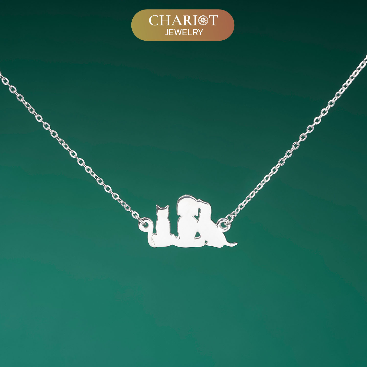 Girl and Pets Necklace