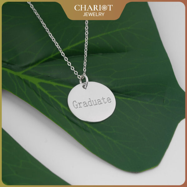 Graduation Engraved Circle Necklace
