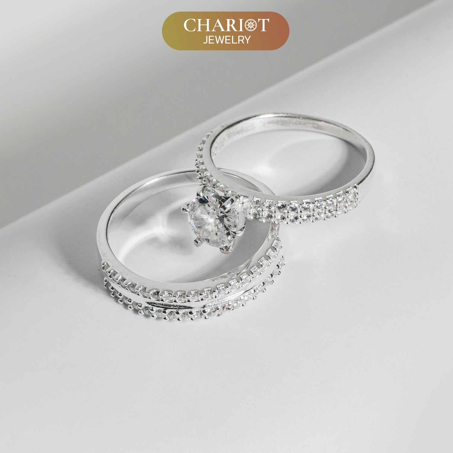 Gemstone Sparkle Duo Ring