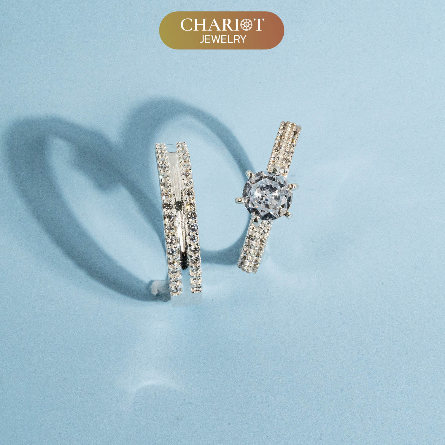 Gemstone Sparkle Duo Ring