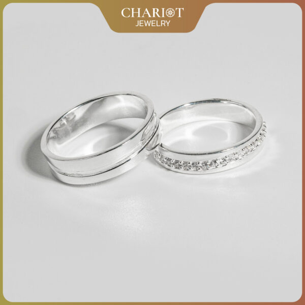 Simple Gemstone Duo Ring