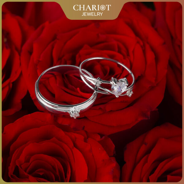 Starry Night Heart Rings