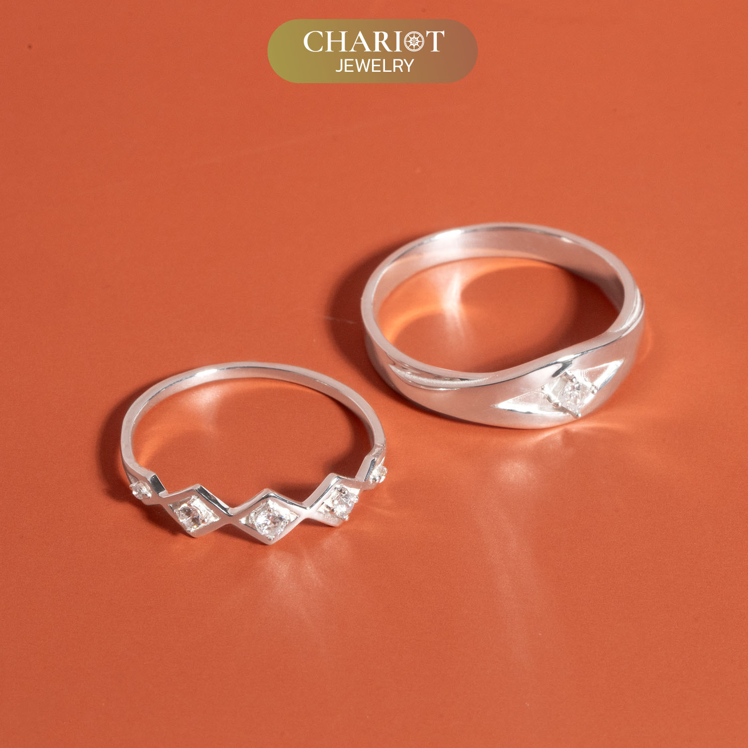 Art Deco Inspired Duo Rings