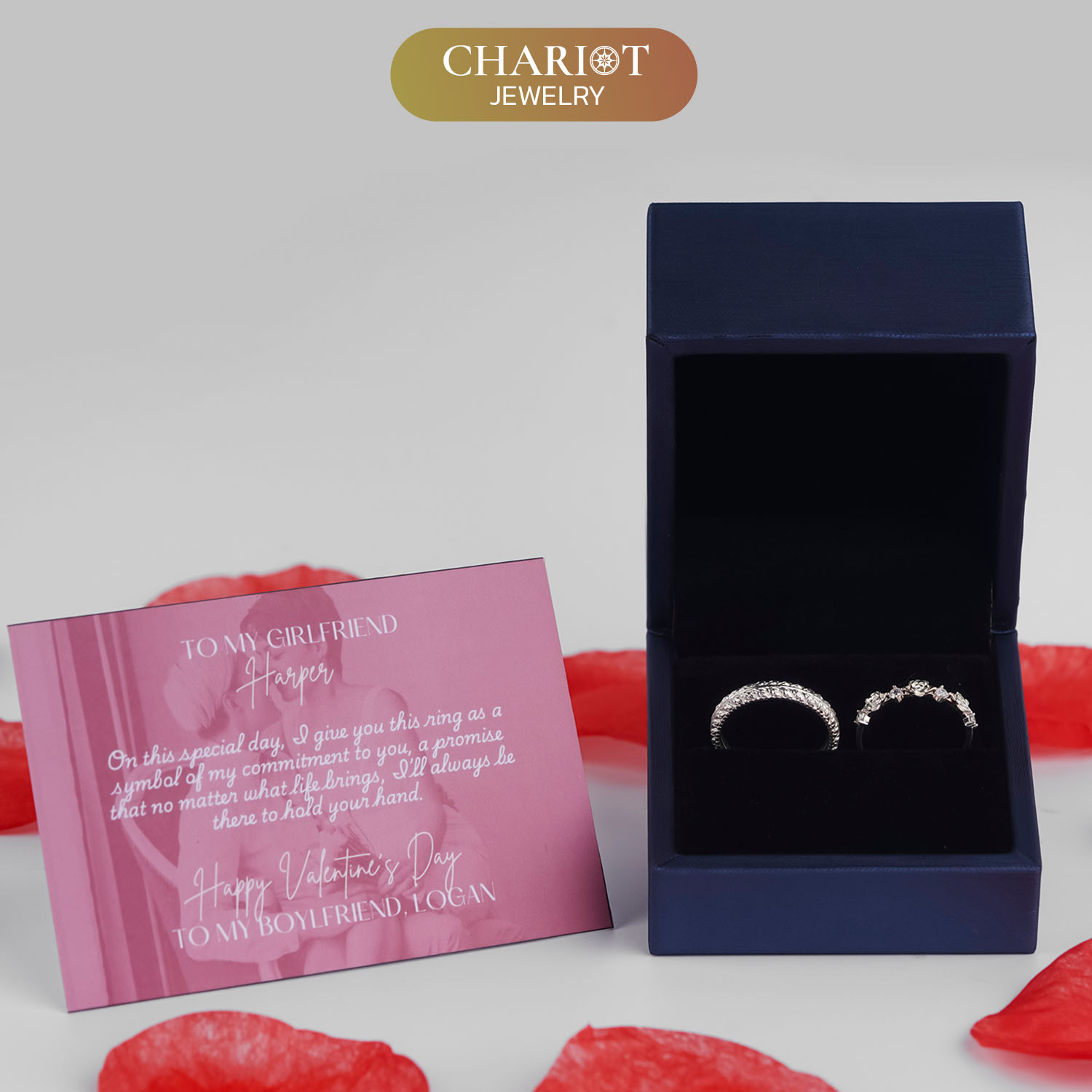 Blooming Love Couple Rings